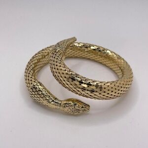 Whiting Davis VTG 50s Oddity Snake Bracelet Cuff Eclectic Bold Statement Egypt